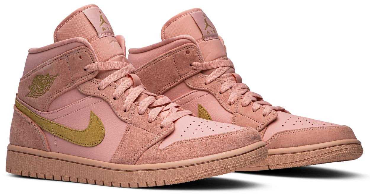 Jordan 1 Mid Coral Gold