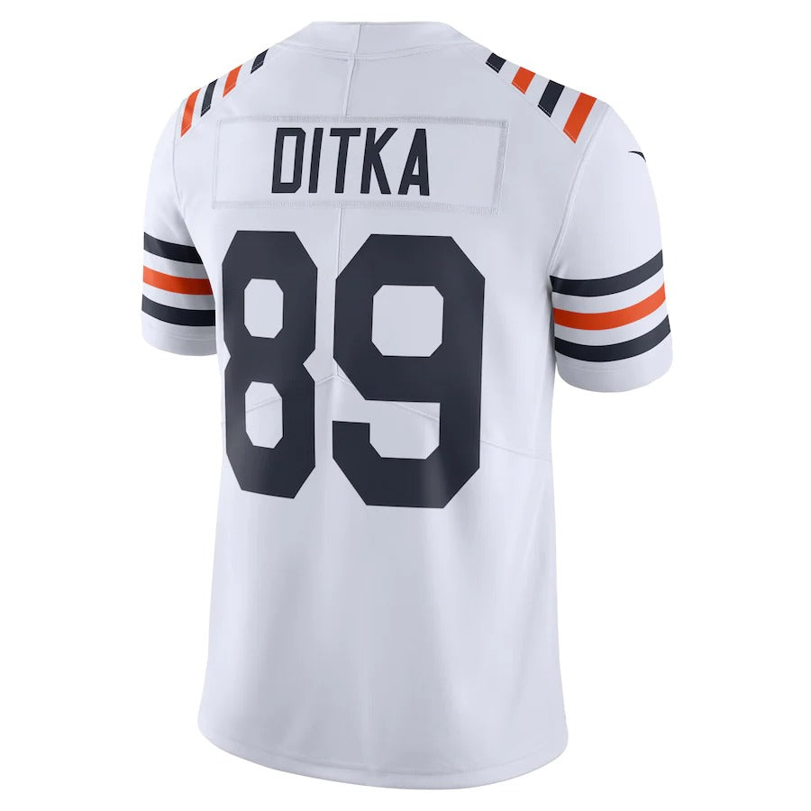 Men's Chicago Bears Mike Ditka Nike White 2019 Alternate Classic Retired Player Limited Jersey