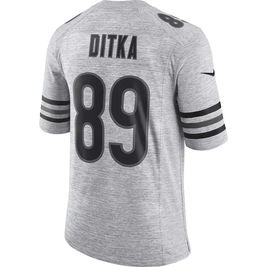 Men's Chicago Bears Mike Ditka Nike Gray Retired Gridiron Gray II Limited Jersey