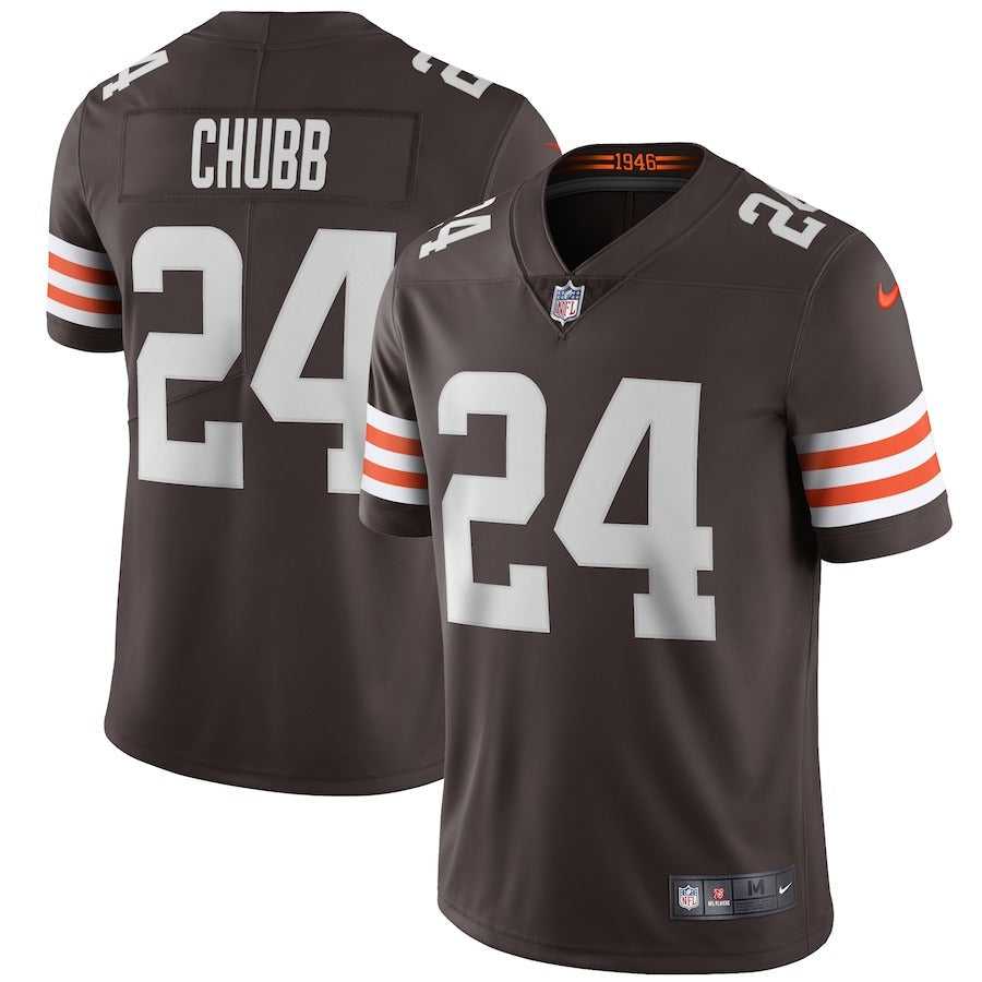 Men's Cleveland Browns Nick Chubb Nike Brown Vapor Limited Jersey