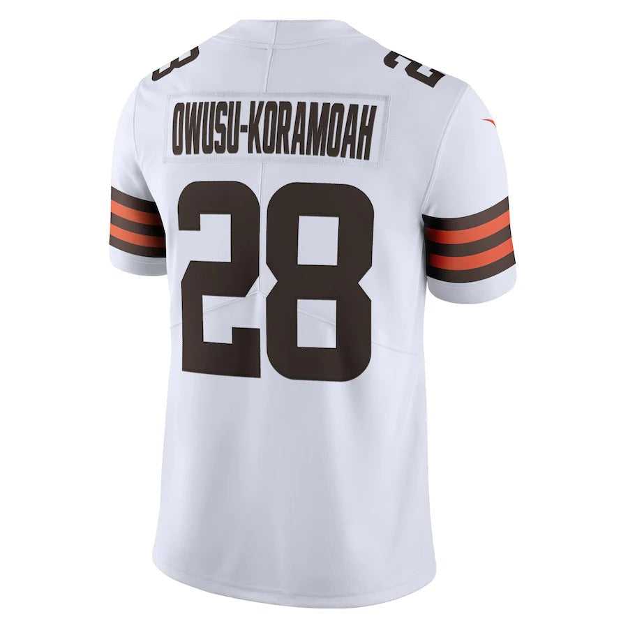 Men's Cleveland Browns Jeremiah Owusu-Koramoah Nike White Vapor Limited Jersey
