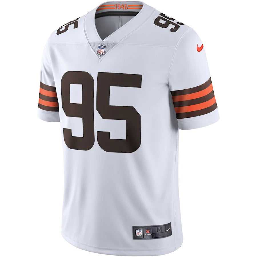 Men's Cleveland Browns Myles Garrett Nike White Vapor Limited Jersey