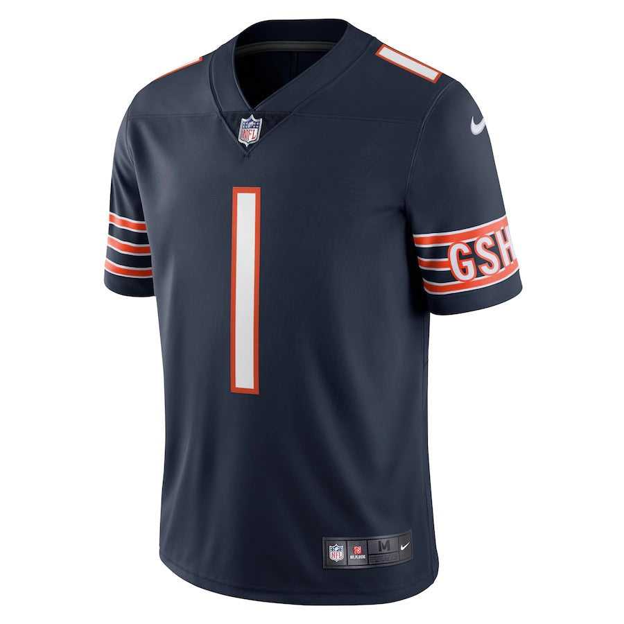 Men's Chicago Bears Justin Fields Nike Navy Vapor Limited Jersey