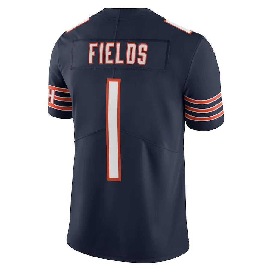 Men's Chicago Bears Justin Fields Nike Navy Vapor Limited Jersey