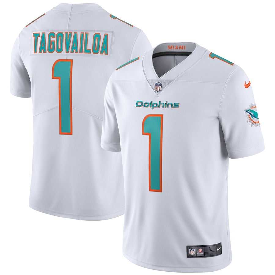Men's Miami Dolphins Tua Tagovailoa Nike White Vapor Limited Jersey