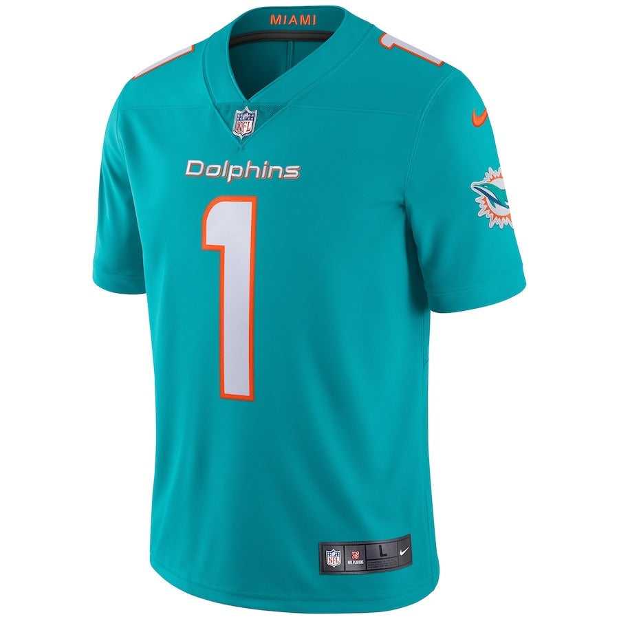 Men's Miami Dolphins Tua Tagovailoa Nike Aqua Vapor Limited Jersey