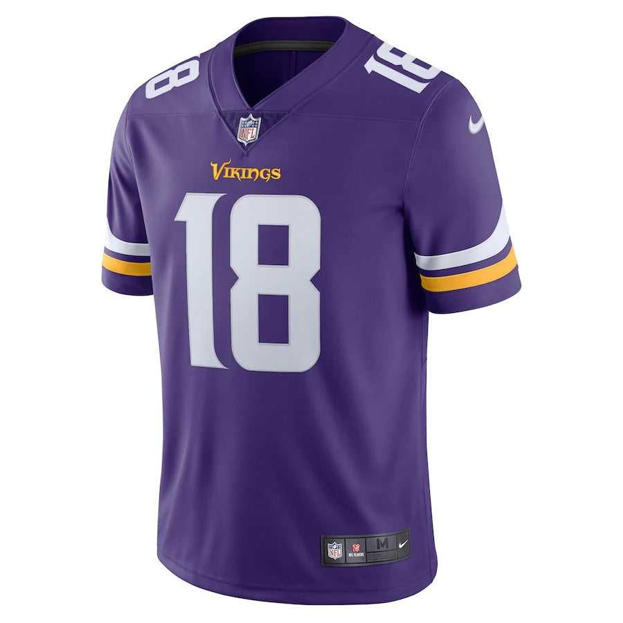 Men's Minnesota Vikings Justin Jefferson Nike Purple Vapor Limited Jersey