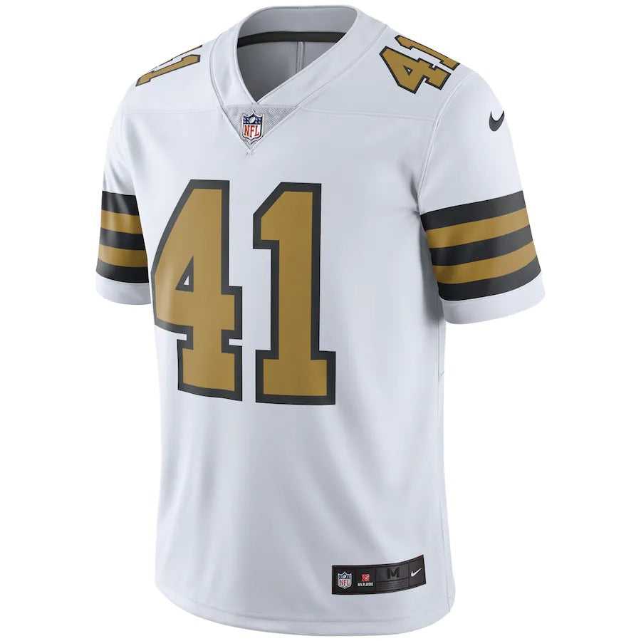 Men's New Orleans Saints Alvin Kamara Nike White Vapor Untouchable Color Rush Limited Player Jersey