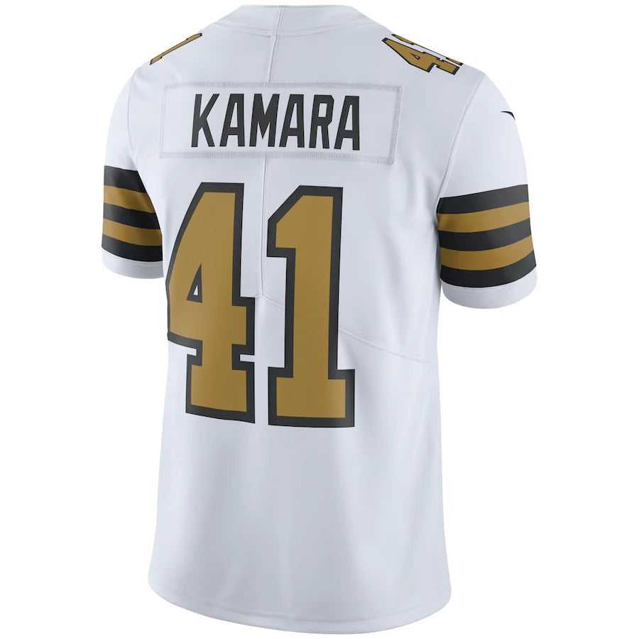Men's New Orleans Saints Alvin Kamara Nike White Vapor Untouchable Color Rush Limited Player Jersey