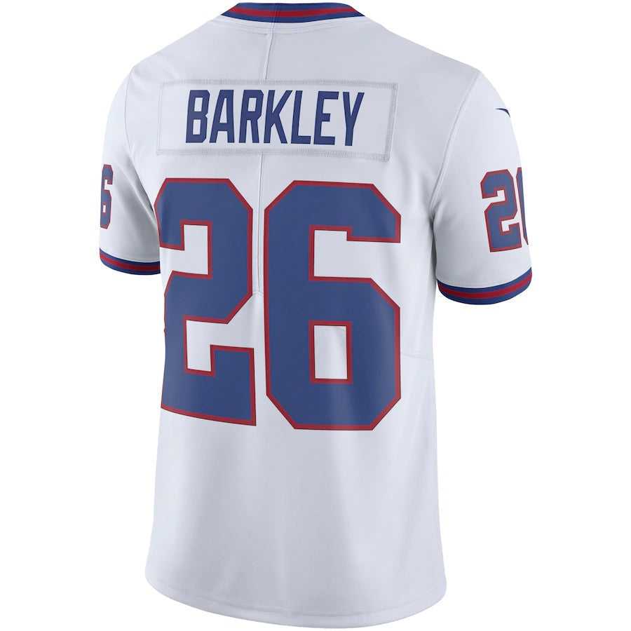 Men's New York Giants Saquon Barkley Nike White Color Rush Limited Jersey
