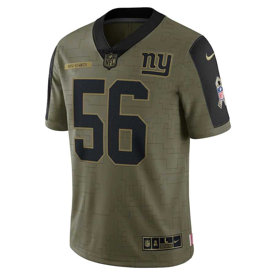 Men's New York Giants Lawrence Taylor Nike Olive 2021 Salute To Service Retired Player Limited Jersey