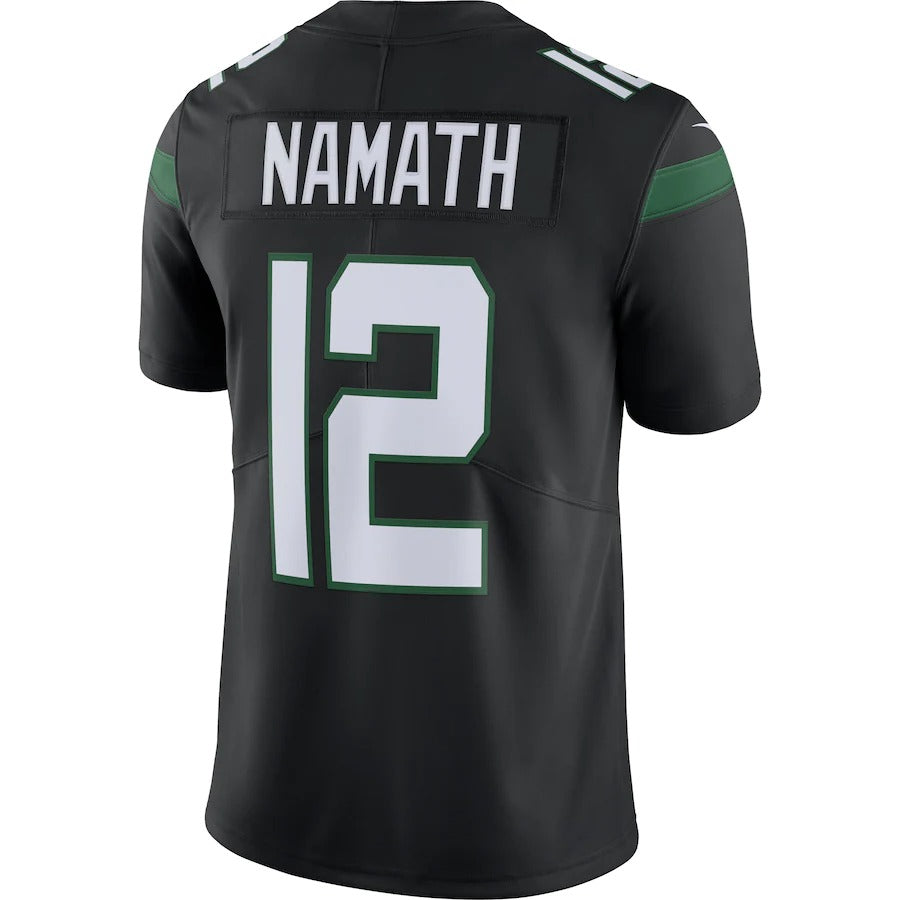 Men's New York Jets Joe Namath Nike Stealth Black Retired Player Limited Team Jersey