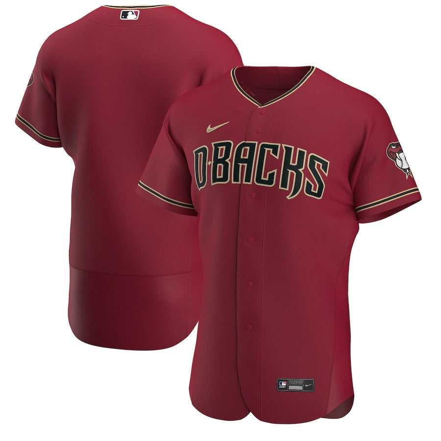 Men's Arizona Diamondbacks Nike Crimson Alternate Authentic Team Jersey