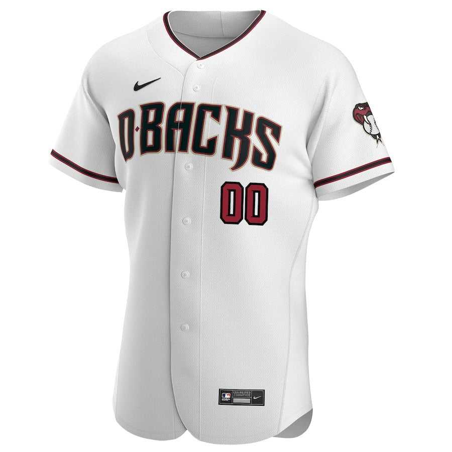 Men's Arizona Diamondbacks Nike White Home Authentic Custom Jersey