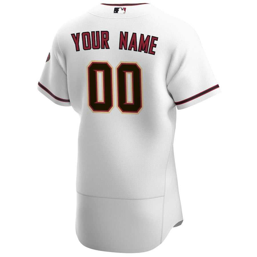 Men's Arizona Diamondbacks Nike White Home Authentic Custom Jersey