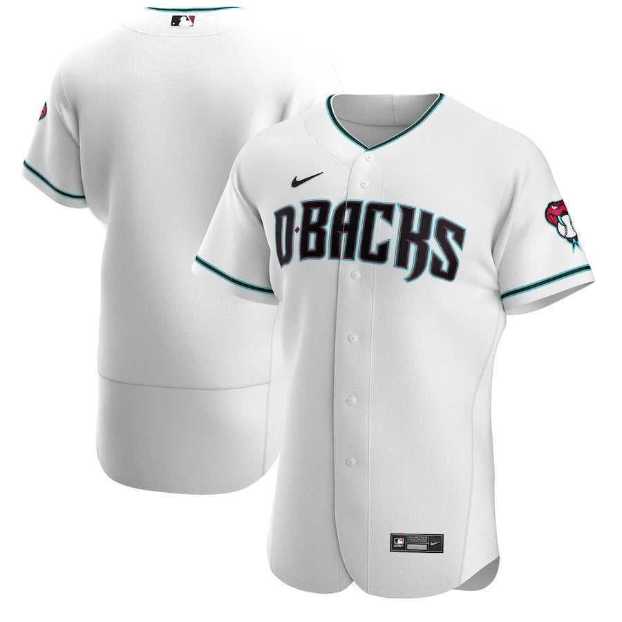 Men's Arizona Diamondbacks Nike White/Teal Alternate Authentic Team Jersey