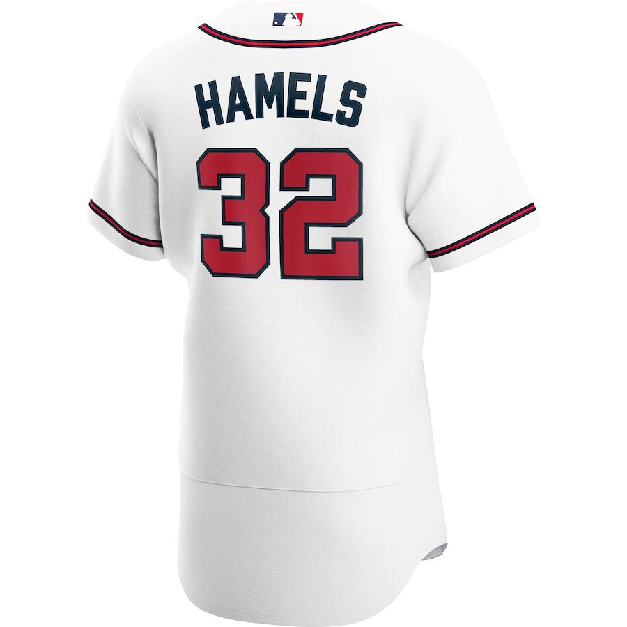 Men's Atlanta Braves Cole Hamels Nike White Home Authentic Player Jersey