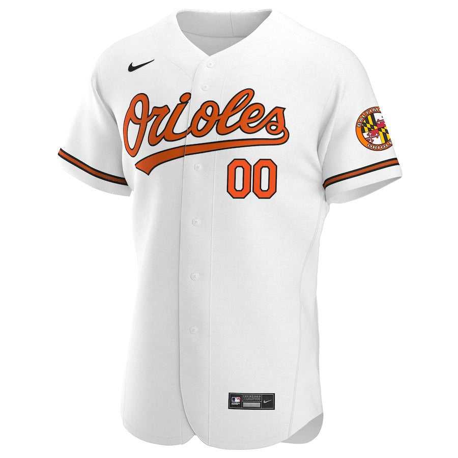 Men's Baltimore Orioles Nike White Home Authentic Custom Jersey