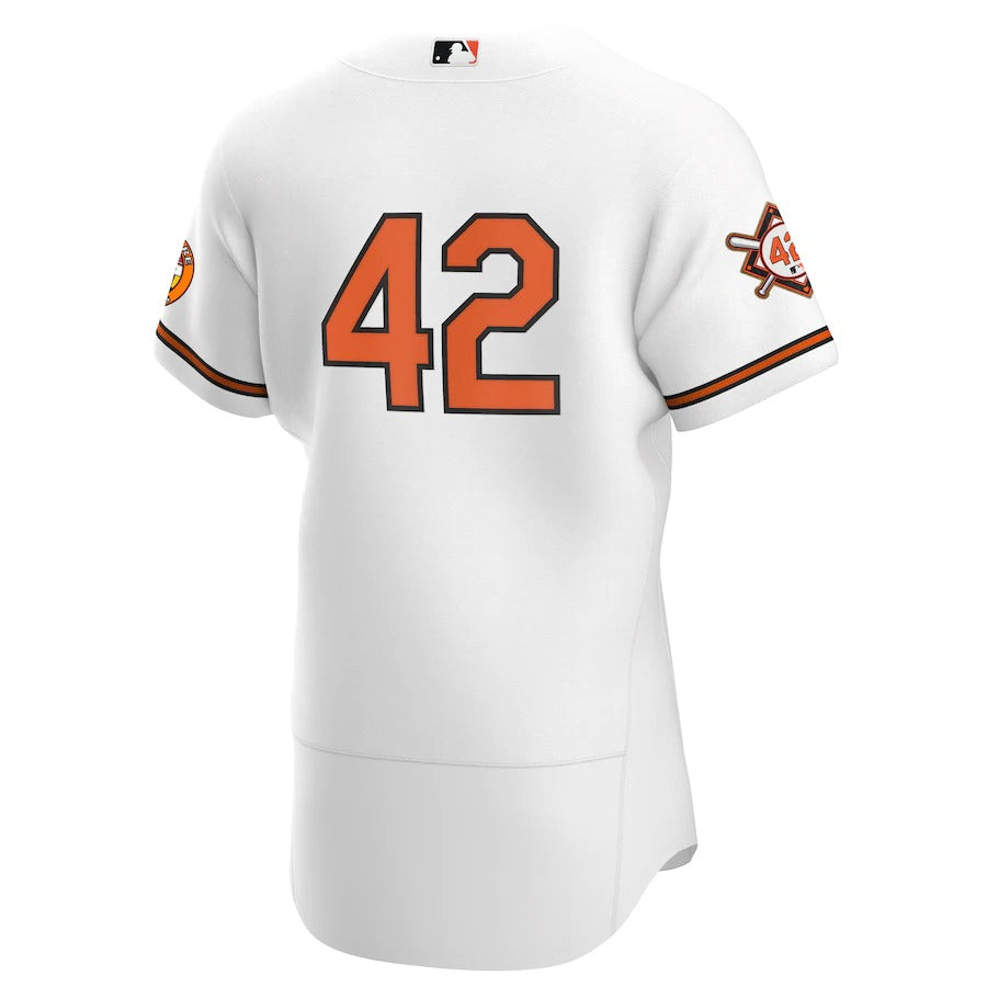 Men's Baltimore Orioles Nike White Home Jackie Robinson Day Authentic Jersey