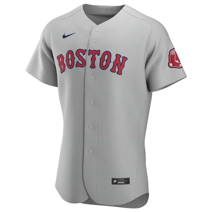 Men's Boston Red Sox Nike Gray Road Authentic Custom Jersey