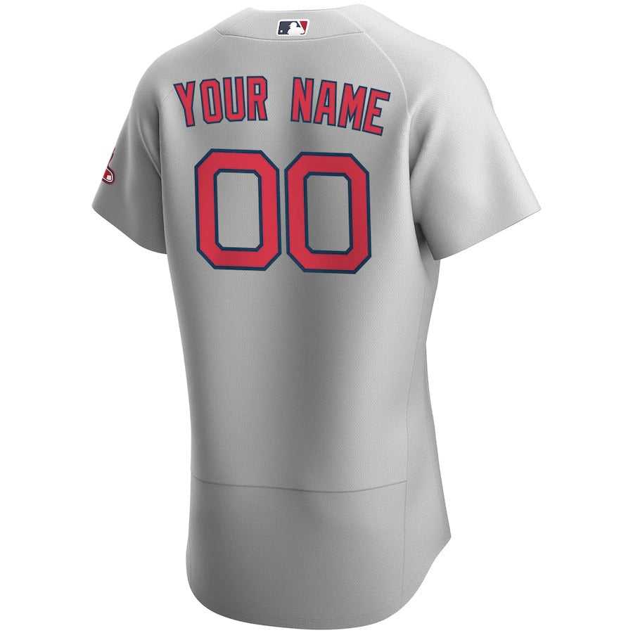 Men's Boston Red Sox Nike Gray Road Authentic Custom Jersey