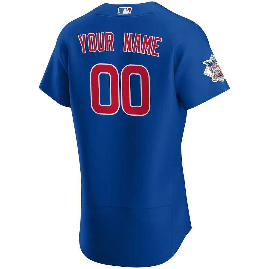 Men's Chicago Cubs Nike Royal Alternate Authentic Custom Jersey