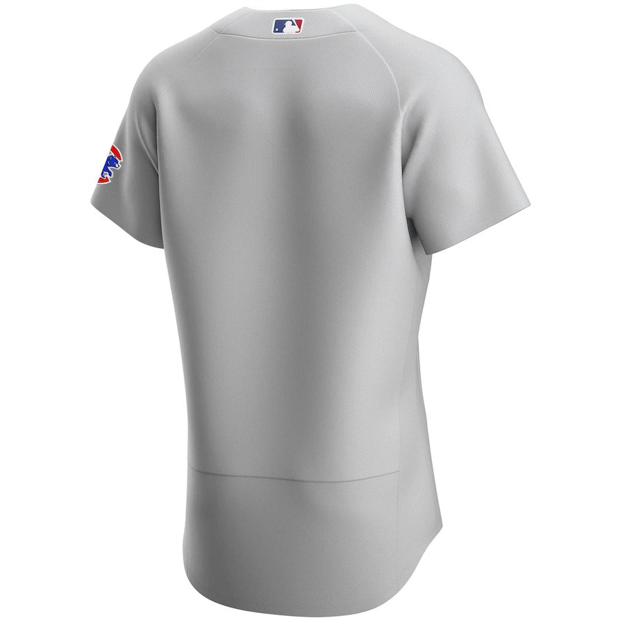 Men's Chicago Cubs Nike Gray Road Authentic Team Jersey