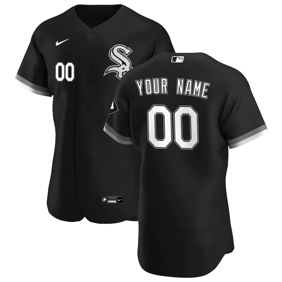 Men's Chicago White Sox Nike Black Alternate Authentic Custom Jersey