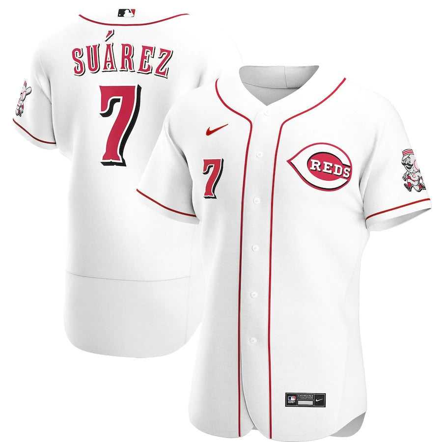 Men's Cincinnati Reds Eugenio Suarez Nike White Home Authentic Player Jersey