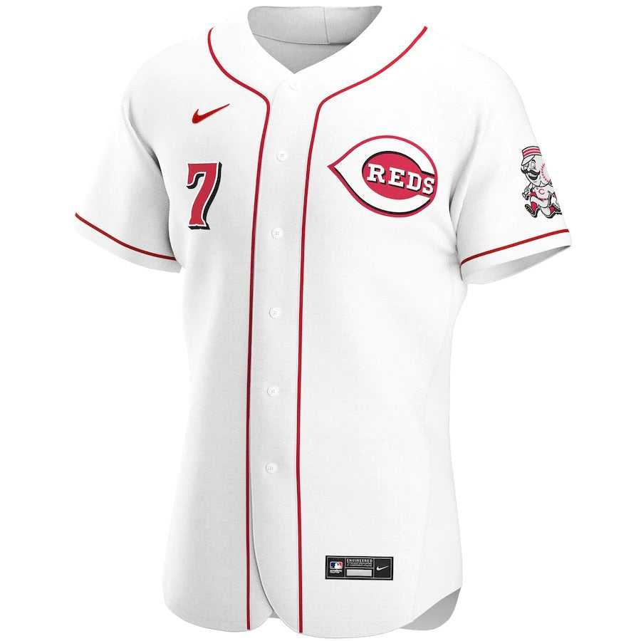 Men's Cincinnati Reds Eugenio Suarez Nike White Home Authentic Player Jersey