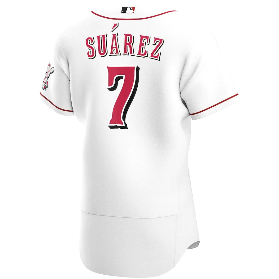 Men's Cincinnati Reds Eugenio Suarez Nike White Home Authentic Player Jersey