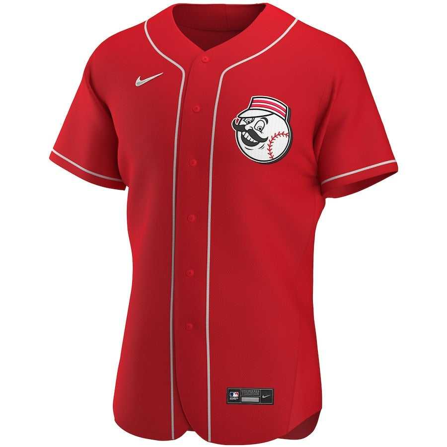 Men's Cincinnati Reds Nike Scarlet Alternate Authentic Team Logo Jersey