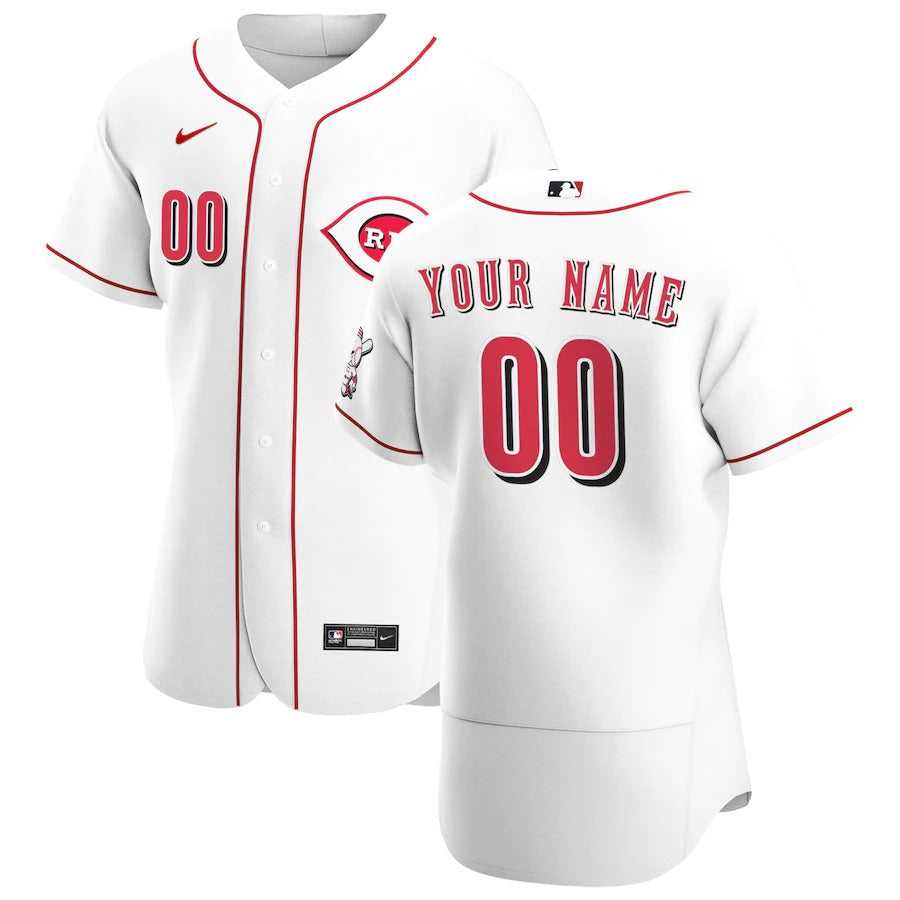 Men's Cincinnati Reds Nike White Home Authentic Custom Jersey
