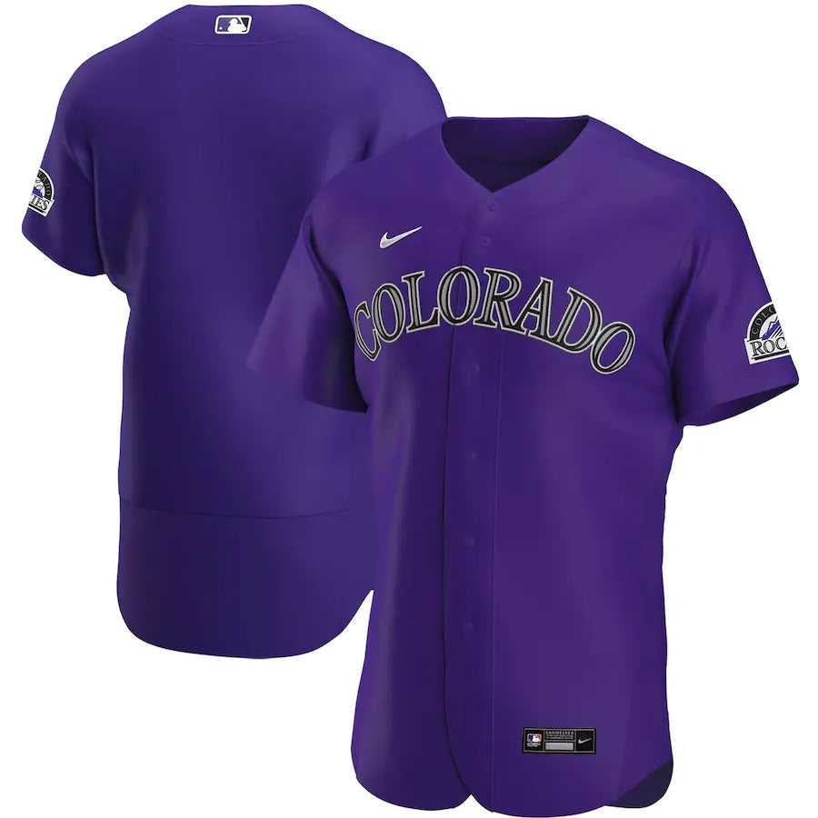 Men's Colorado Rockies Nike Purple Alternate Authentic Team Jersey