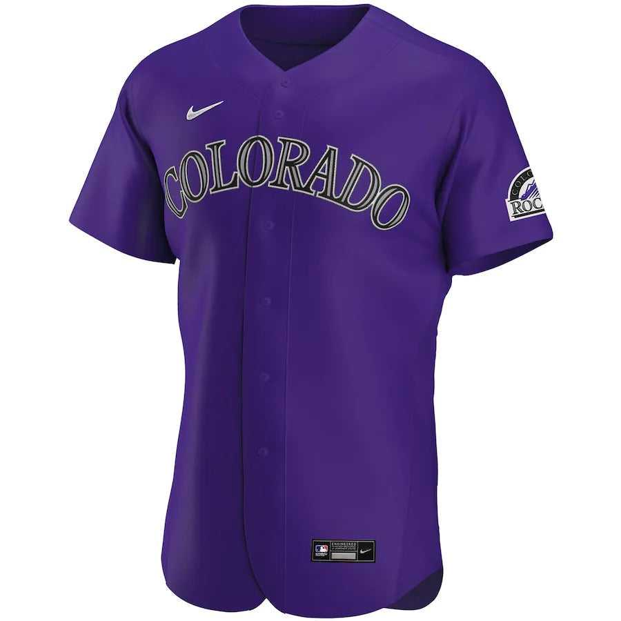 Men's Colorado Rockies Nike Purple Alternate Authentic Team Jersey