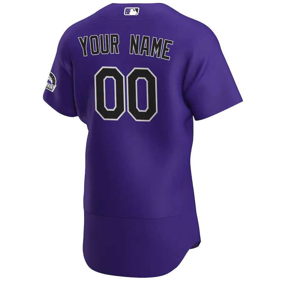 Men's Colorado Rockies Nike Purple Alternate Authentic Custom Jersey