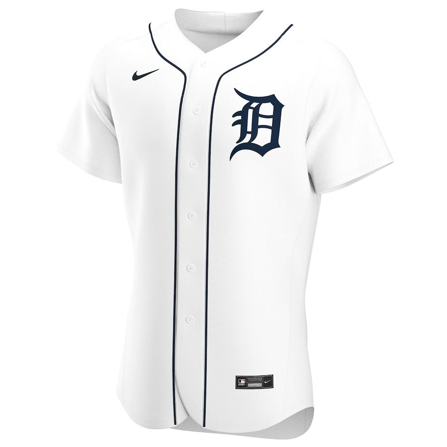 Men's Detroit Tigers Jacoby Jones Nike White Home Authentic Player Jersey