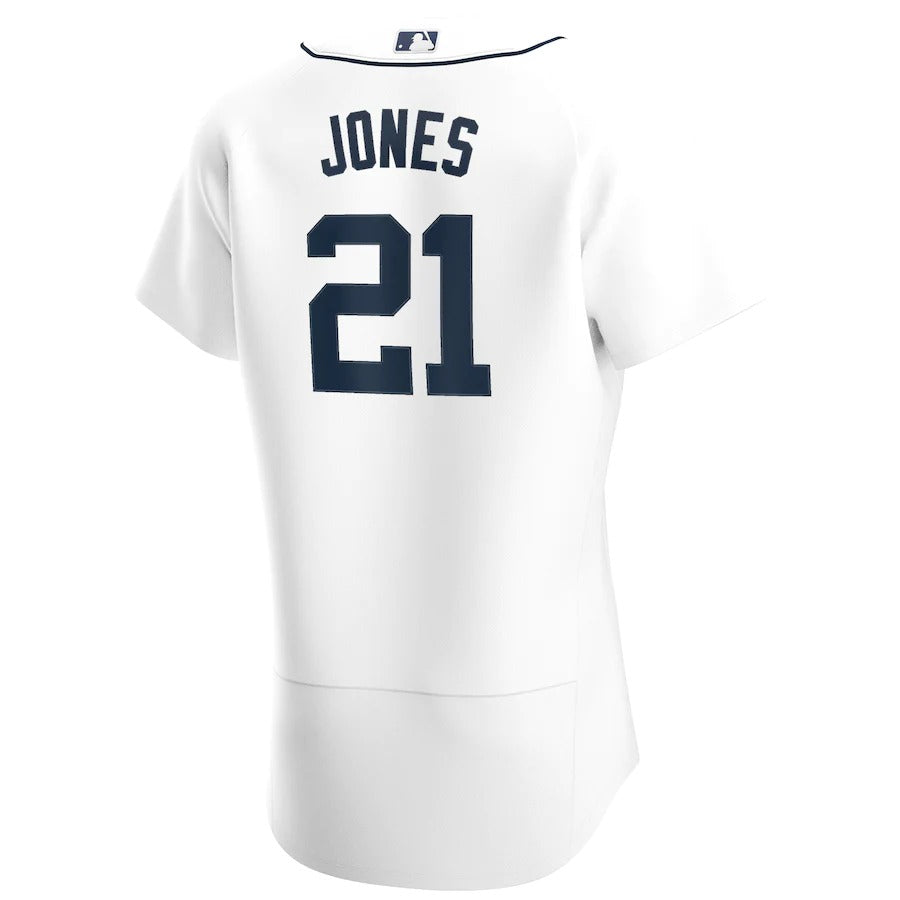 Men's Detroit Tigers Jacoby Jones Nike White Home Authentic Player Jersey