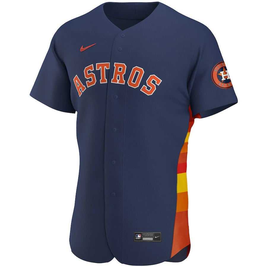 Men's Houston Astros Alex Bregman Nike Navy Alternate Authentic Player Jersey