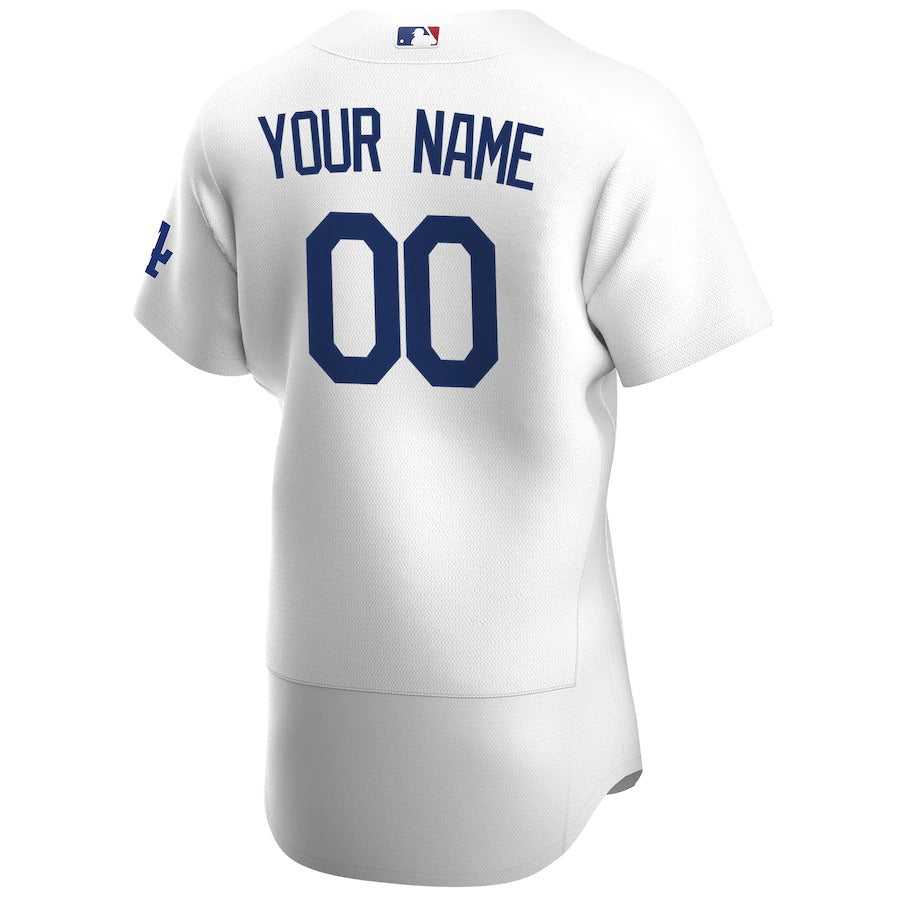 Men's Los Angeles Dodgers Nike White Home Authentic Custom Patch Jersey