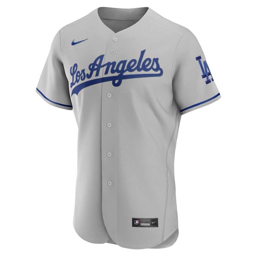 Men's Los Angeles Dodgers Nike Gray Road Authentic Team Jersey