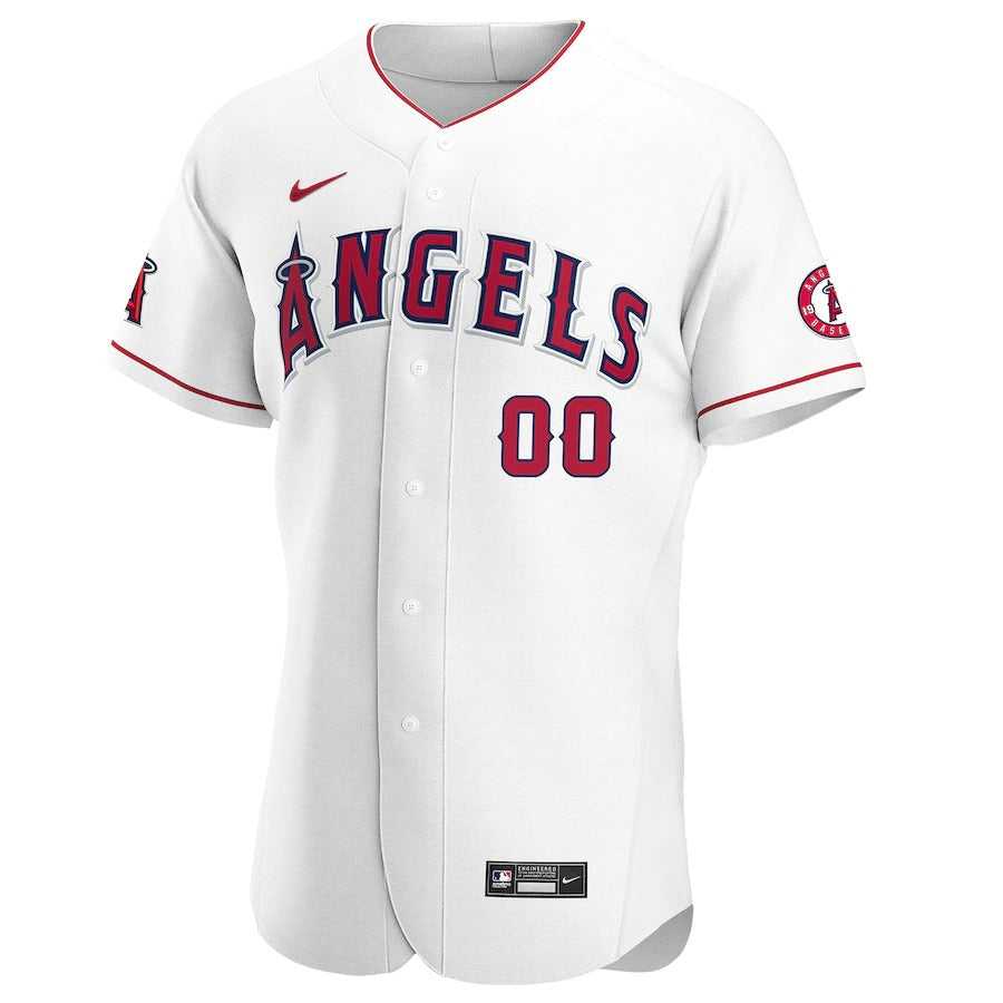 Men's Los Angeles Angels Nike White Home Authentic Custom Jersey