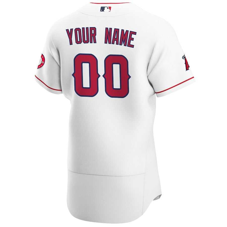 Men's Los Angeles Angels Nike White Home Authentic Custom Jersey