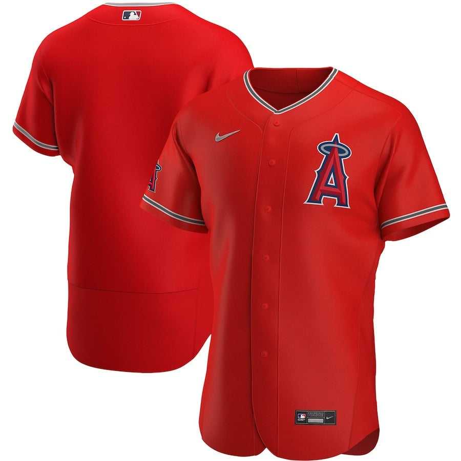 Men's Los Angeles Angels Nike Red Alternate Authentic Team Logo Jersey