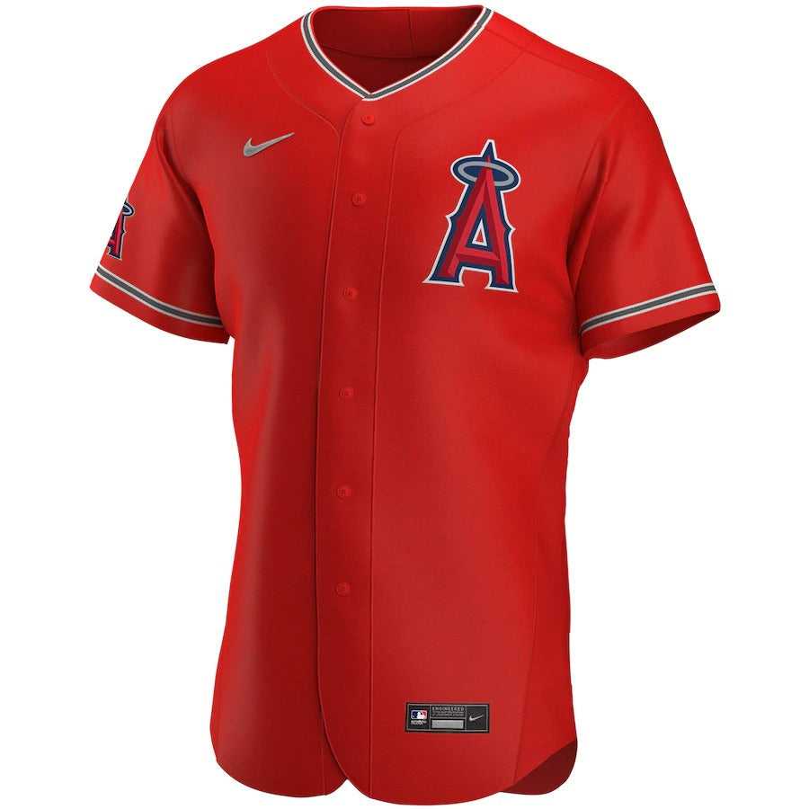 Men's Los Angeles Angels Nike Red Alternate Authentic Team Logo Jersey