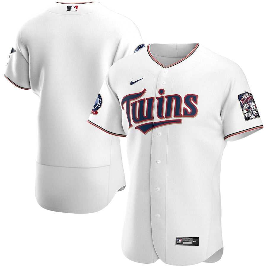 Men's Minnesota Twins Nike White 60th Season Home Authentic Team Jersey