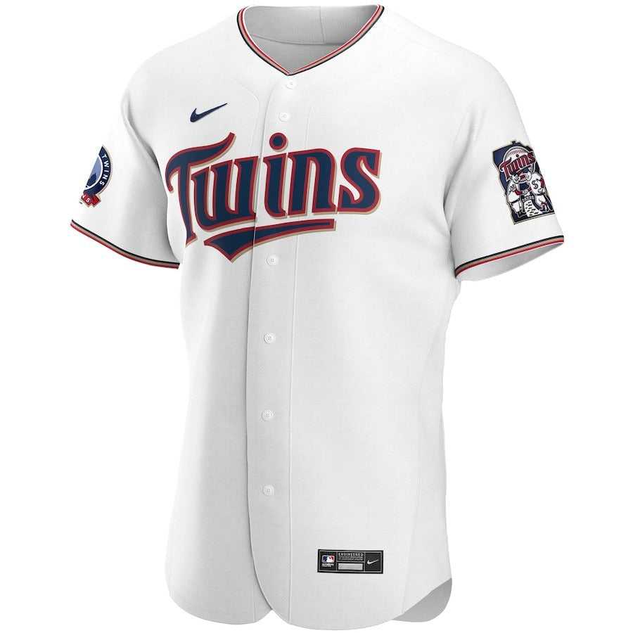 Men's Minnesota Twins Nike White 60th Season Home Authentic Team Jersey