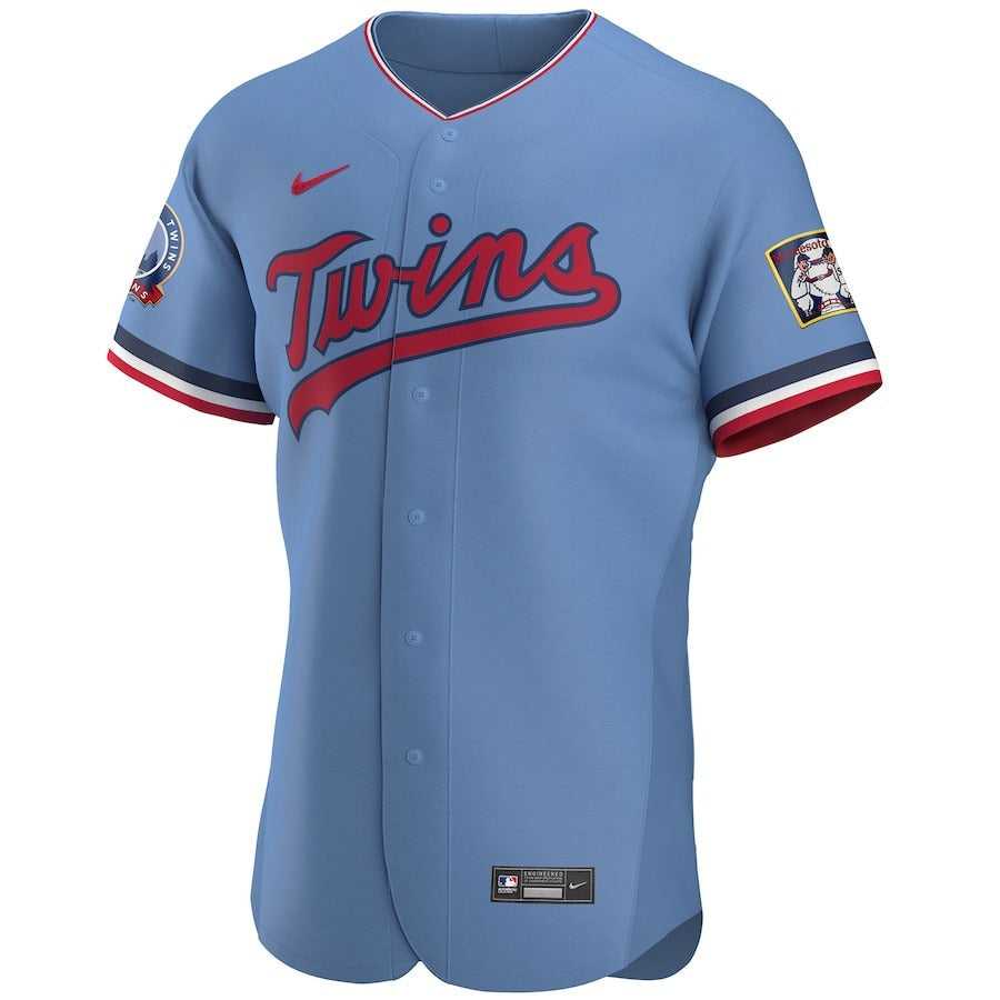 Men's Minnesota Twins Nike Light Blue Alternate Authentic Team Jersey