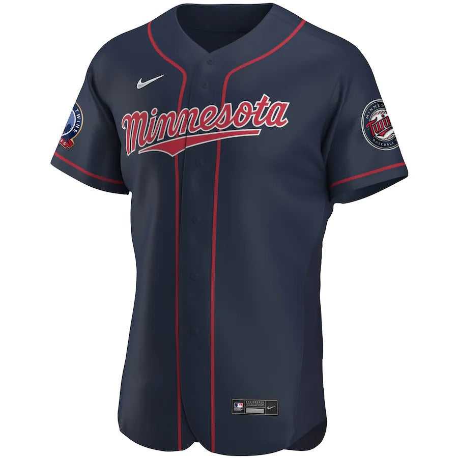 Men's Minnesota Twins Nike Navy 60th Season Alternate Authentic Team Jersey