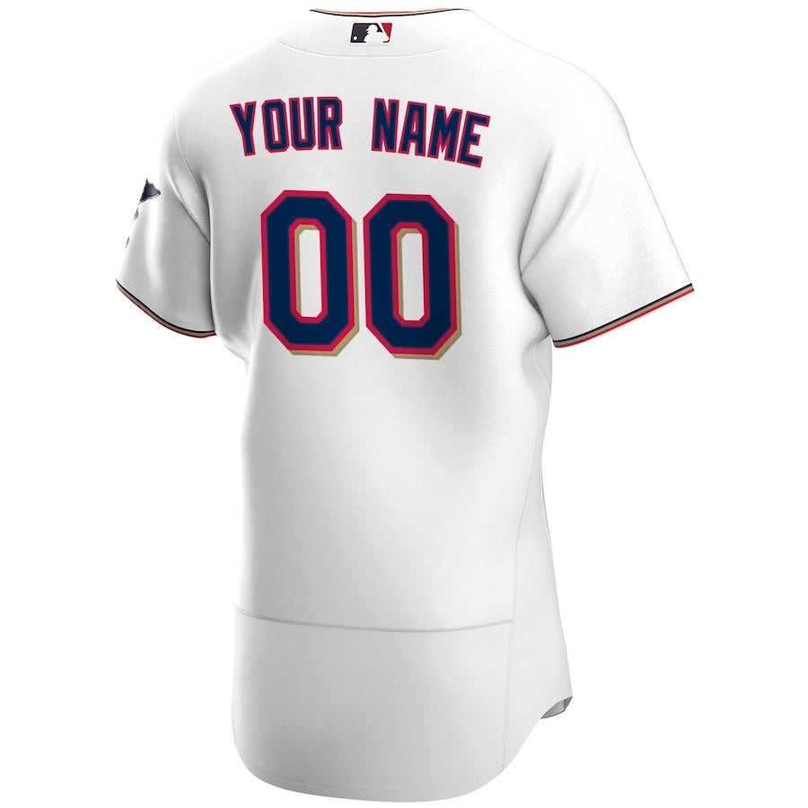 Men's Minnesota Twins Nike White Home Authentic Custom Patch Jersey